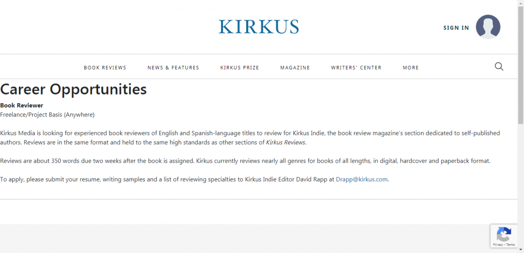 Websites that Pay You to Read: Kirkus Media