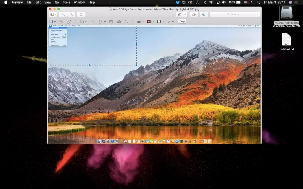 Screenshot on Mac