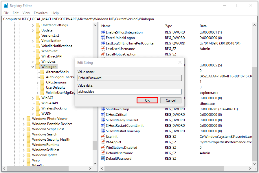 How to Setup Windows 10 Auto Login: Registry Editor