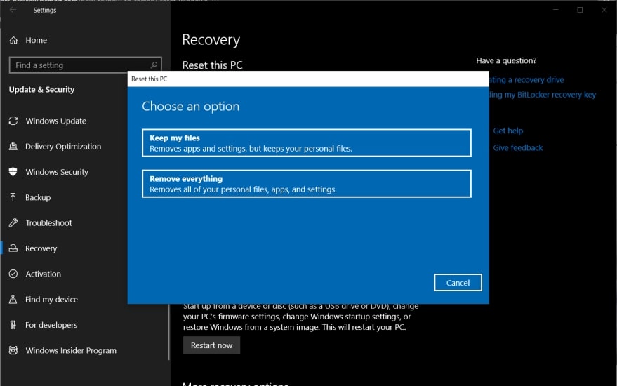 How To Factory Reset Windows 10