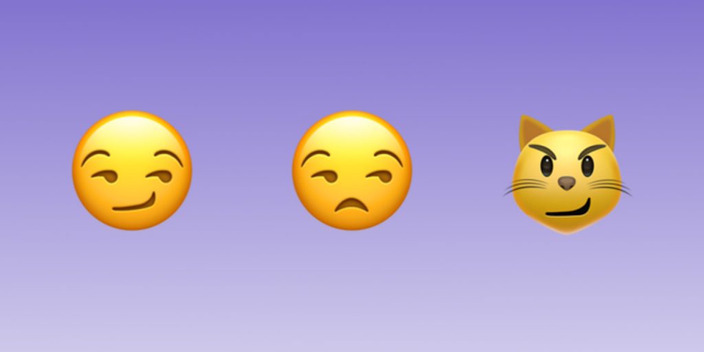 The Smirk Face; 9 Emojis Guys Send Their Girl When In Love 