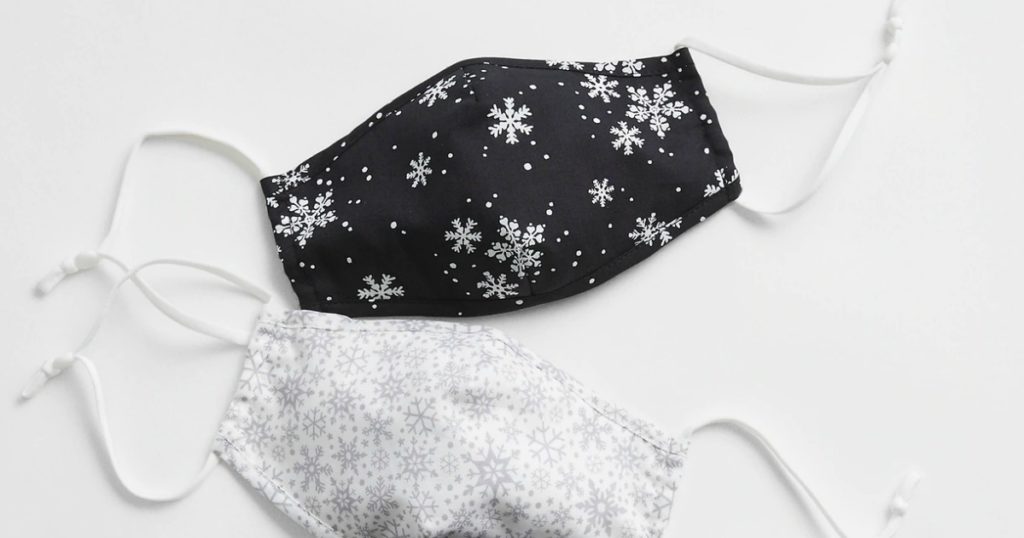 12. Embroidered Snowflake Face Mask