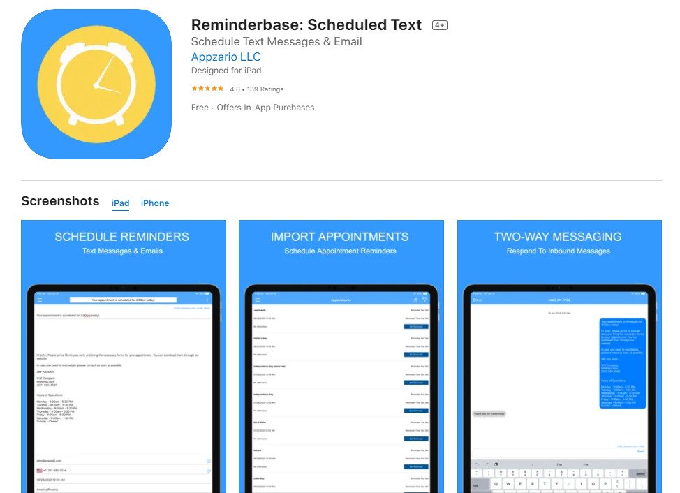 Reminderbase; How To Schedule A Text Message On iPhone? 