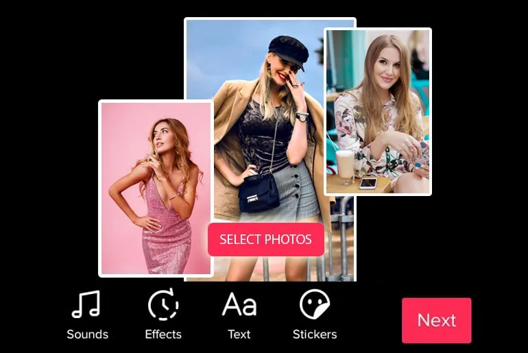 photo templates icon: how to make a tiktok with pictures