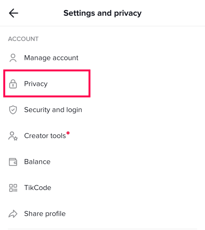 Open The Settings And Privacy Page: zero (0) views on tiktok