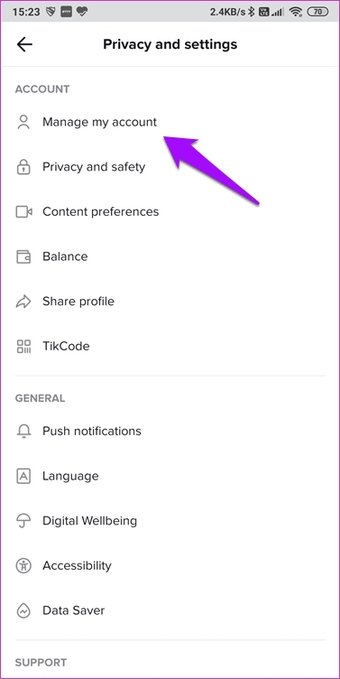 settings and privacy logo: how to add a number from TikTok