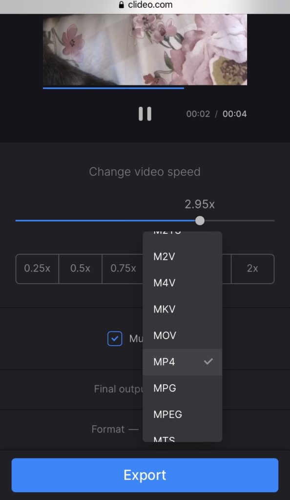 upload video on online tool slow speed image: how to slow down a tiktok