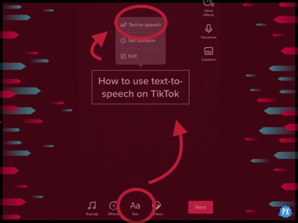 How to do text to speech on tiktok