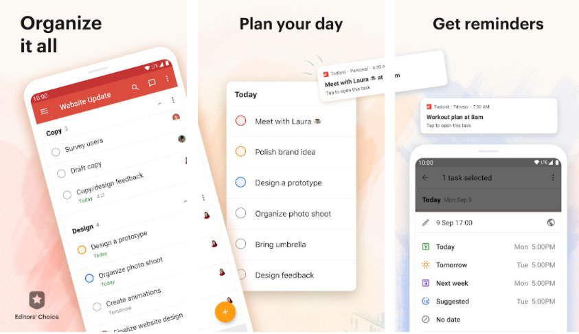 Todoist; Best Lifestyle Apps for Android in 2022 For A Healthier You
