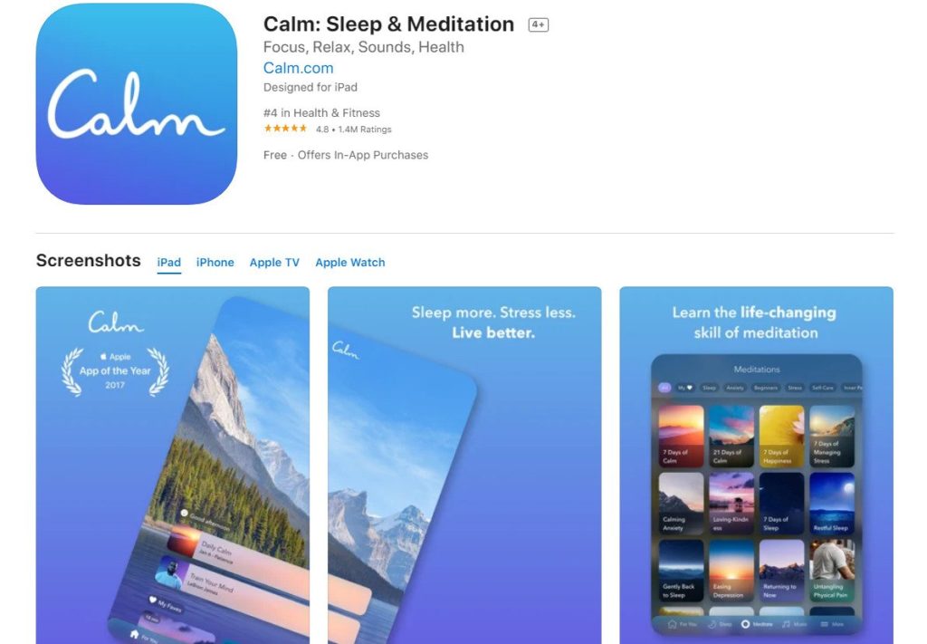 Calm; 6 Best Anxiety Apps for Android and iPhone in 2022