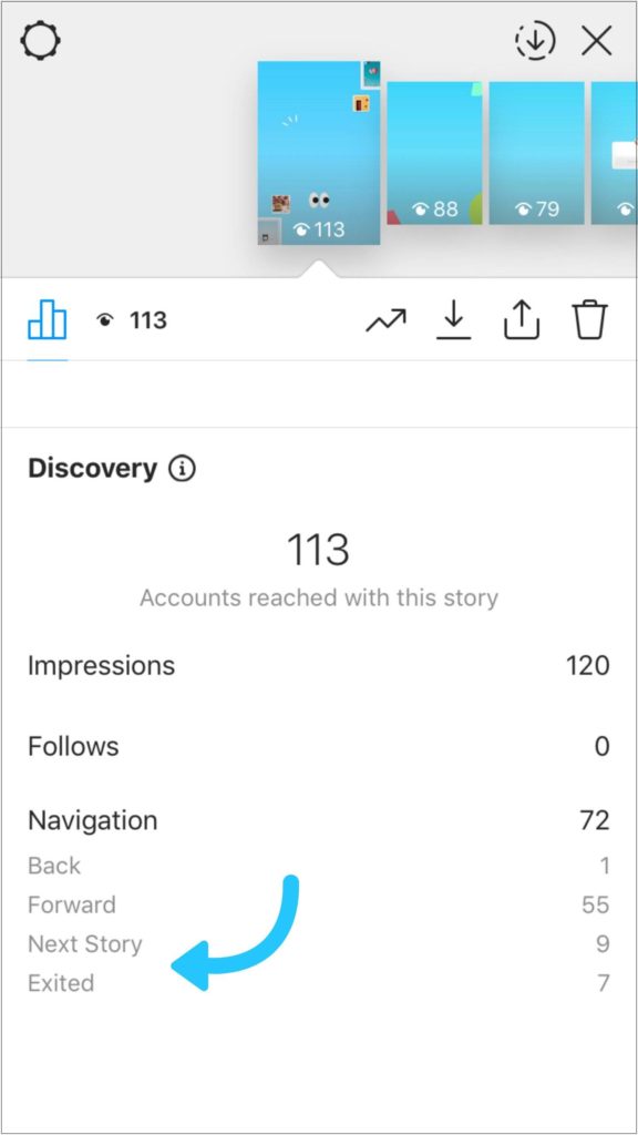 use Instagram insights to grow your online business ina astrategic way: individual story analysis