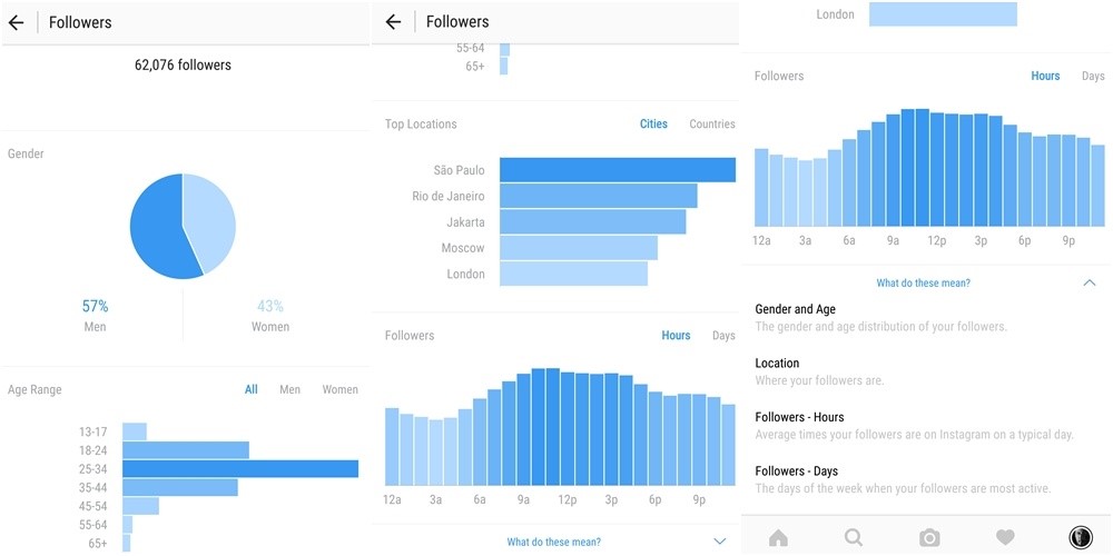 use Instagram insights to grow your online business in a strategic way: number of followers