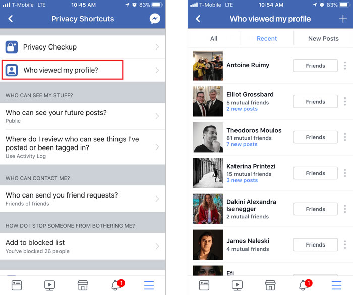 How to See Who Viewed Your Facebook Profile on iPhone?