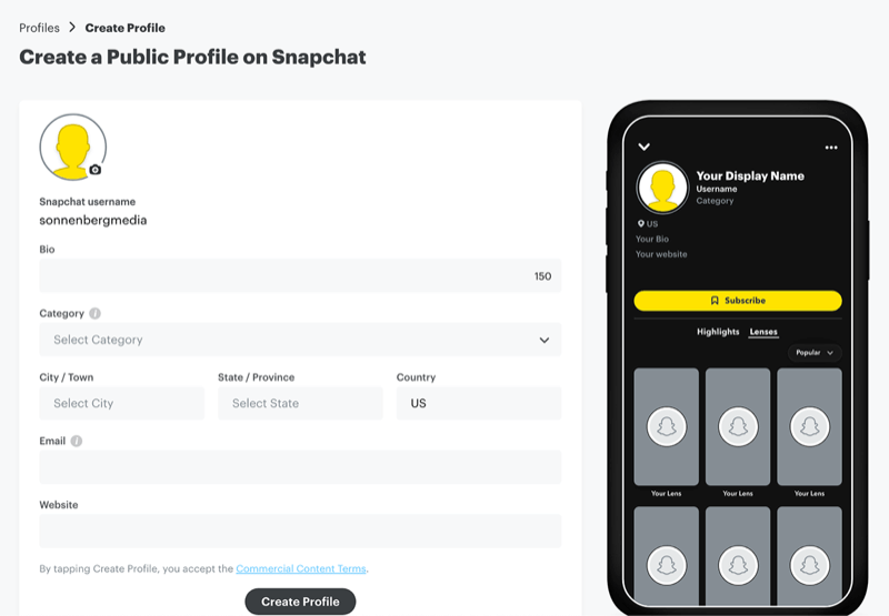 How To Create Snapchat Public Profiles?