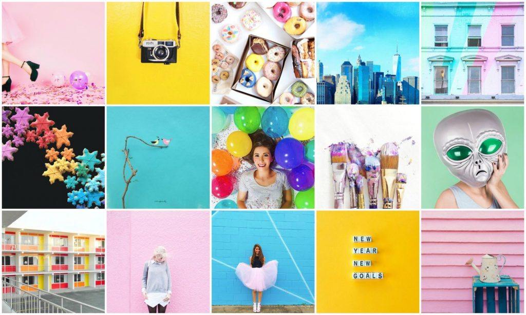 arresting your viewers on Instagram Grid Layout: color combination Grid 