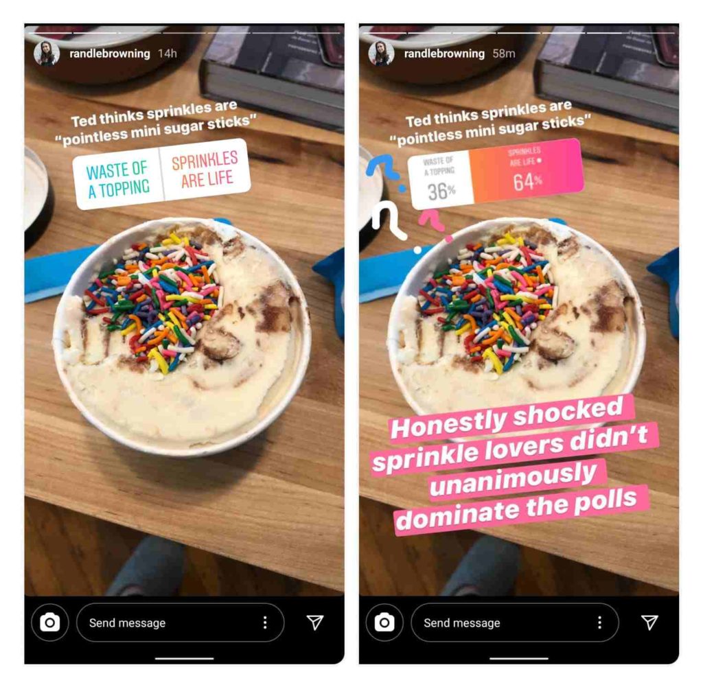 how to use polls in Instagram stories to engage your viewers: display the best product