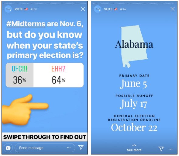 how to use polls in Instagram stories to engage your viewers: promote CSR activity