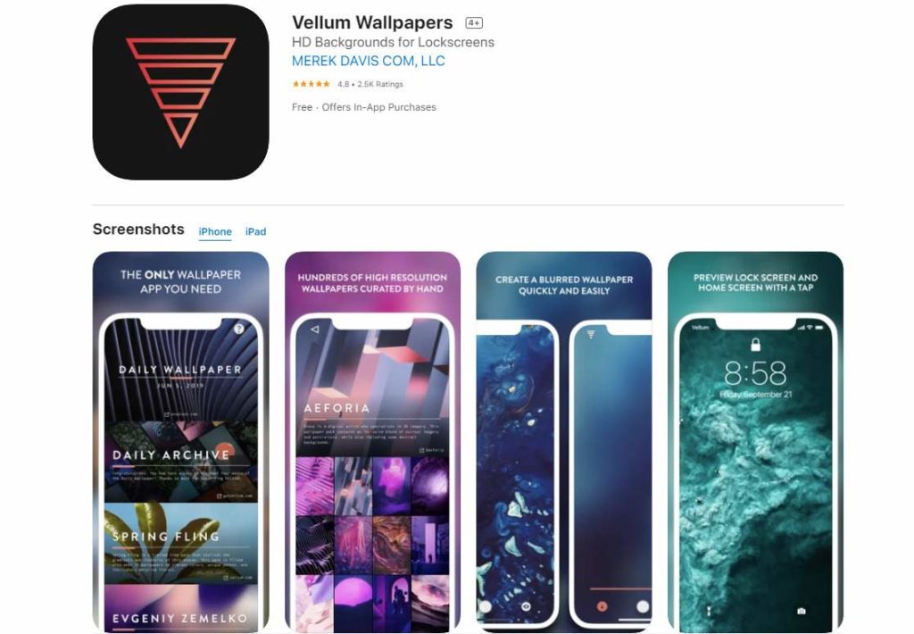 Vellum Wallpapers; 10 Best Wallpaper Apps for iPhone and Android