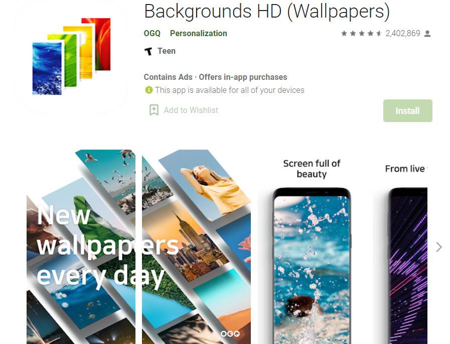 Backgrounds HD; Best Wallpaper Apps for iPhone and Android