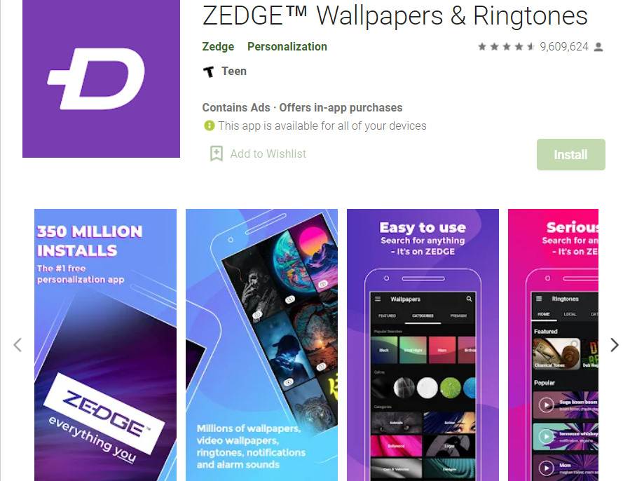 Zedge; Best Wallpaper Apps for iPhone and Android