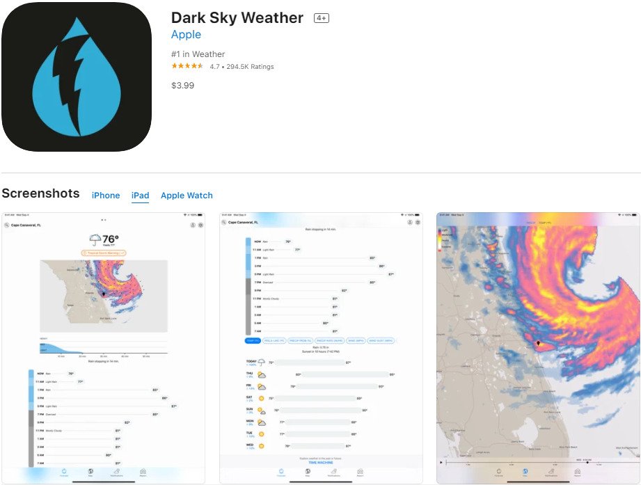 DarkSky Weather; 9 Best Weather Apps of 2022 | Download in Android and iPhone Now!