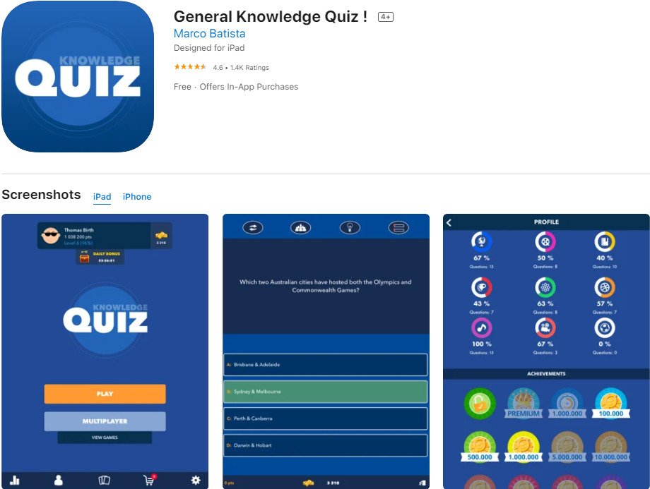 General Knowledge Quiz; 5 Best Quiz Games for iPhone and iPad in 2022 | Games for Kids