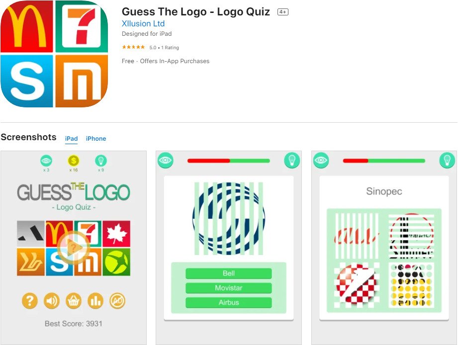 Guess the Logo; 5 Best Quiz Games for iPhone and iPad in 2022 | Games for Kids