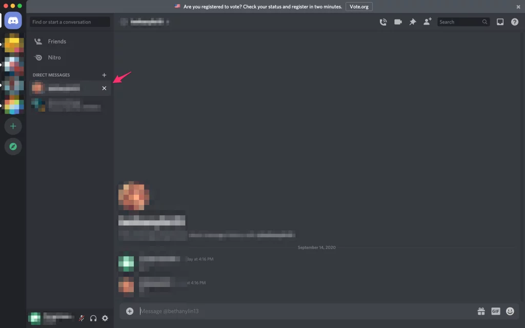 Delete messages in Discord