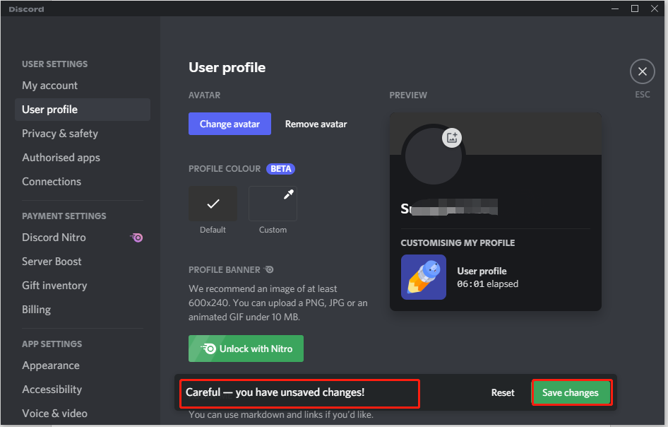 Invisible Discord Name and Avatar
