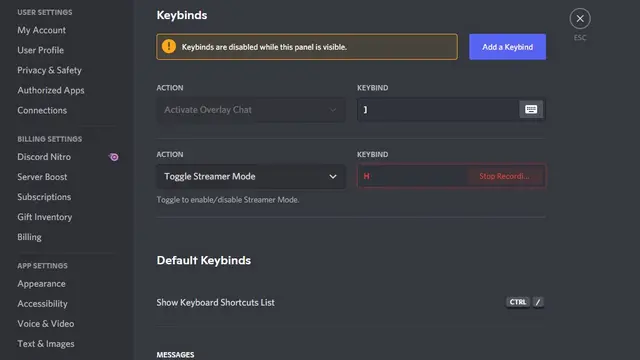 Discord Streamer Mode | Enable/Disable Streamer Mode Using Keyboard Shortcuts 
