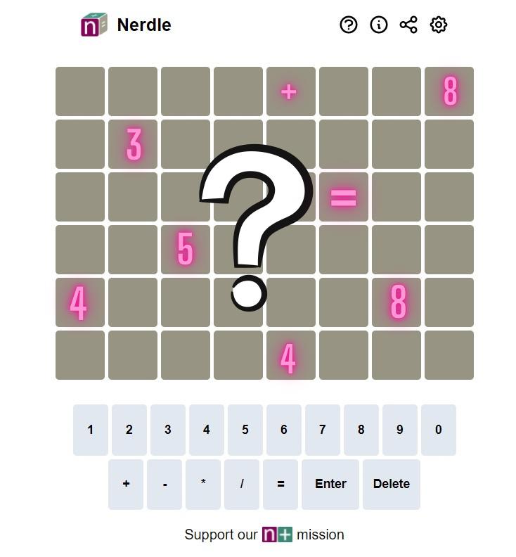 Nerdle Answer #48 of Wednesday, 9 March 2022 | #48 All Modes