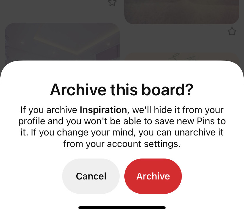 how to delete board on Pinterest