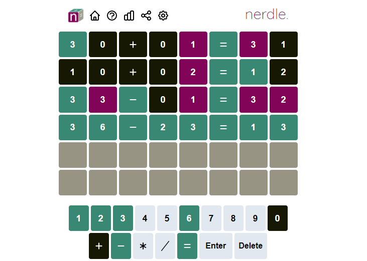 Nerdle Answer #63 of 24 March 2022 | #63 All Modes,Thursday