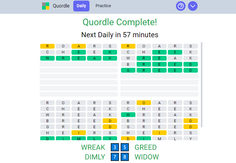 Quordle Answers of 24 March 2022 | Today’s Quordle Word, Thursday
