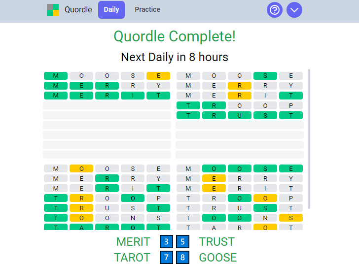 Quordle Answers of 30 March 2022 | Today’s Quordle Word, Wednesday