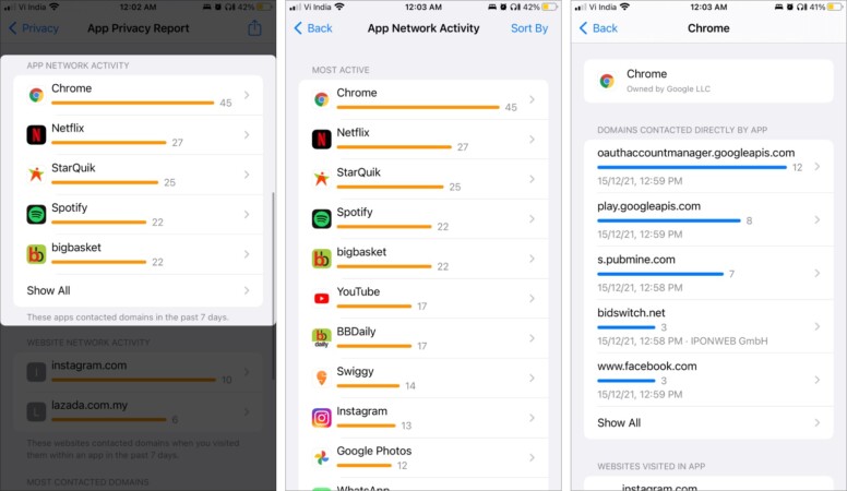 Apple Watch Security Features to view the app privacy report