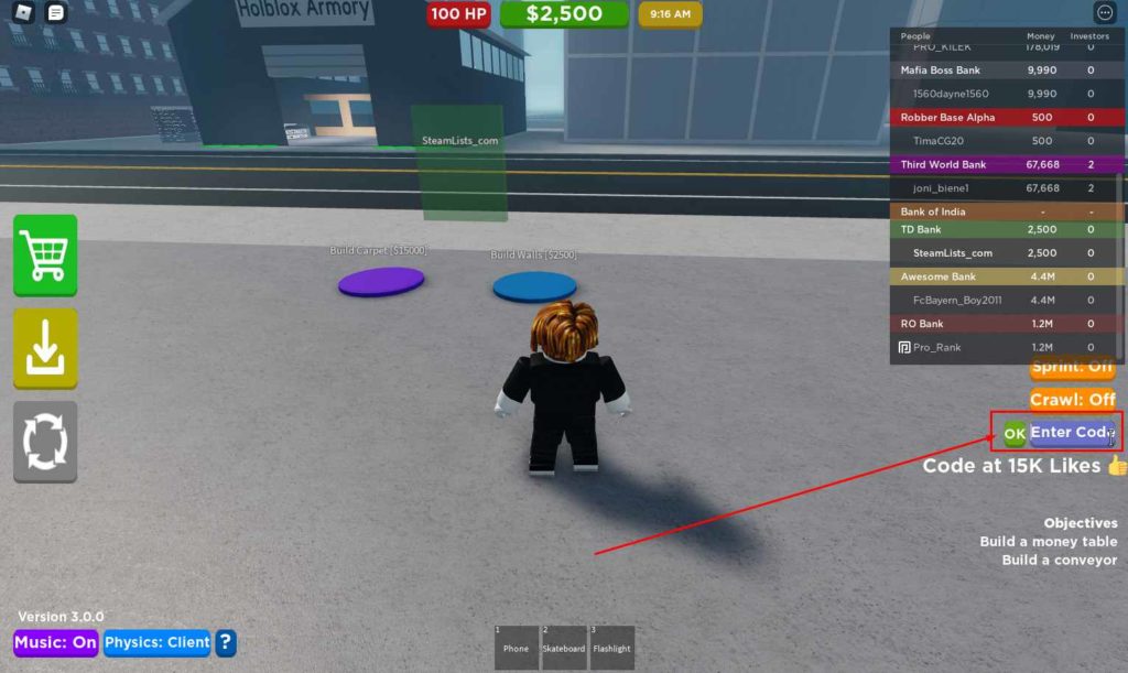 How To Use Roblox Bank Tycoon 2 Codes?