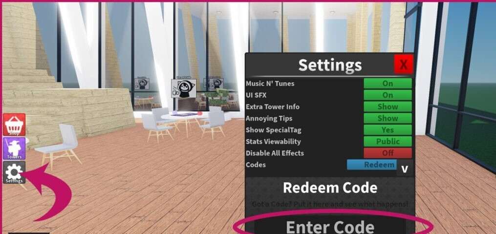 How To Use Roblox Arena Tower Defense Codes?
