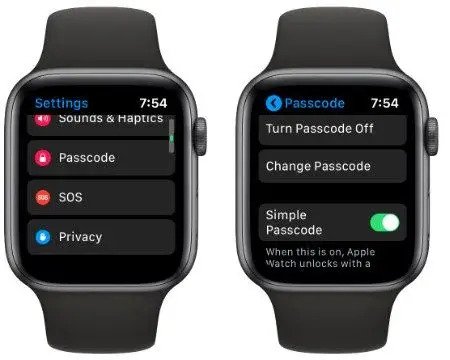 Apple Watch Security Features to set complicated passcode