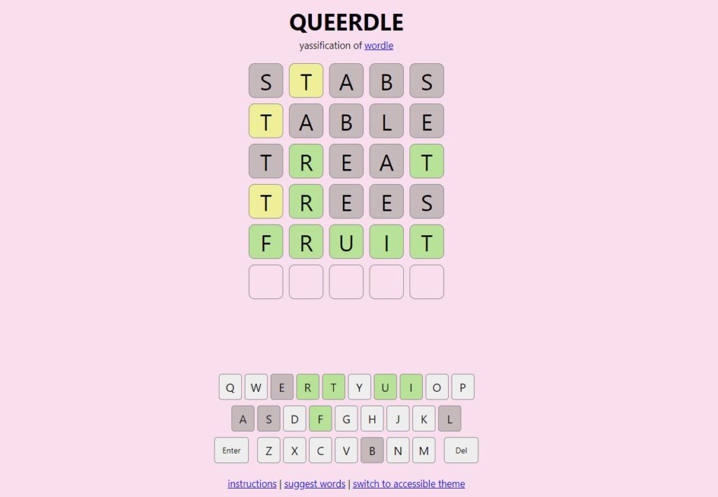 Queerdle answer of 8 March 2022/ todays Queerdle answer