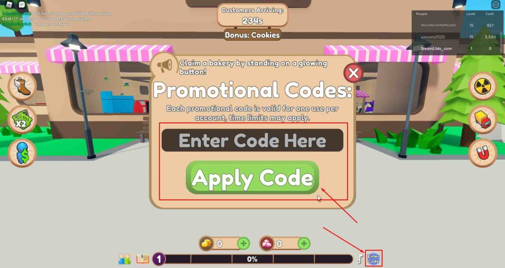 How To Use Roblox Bakery Simulator Codes?