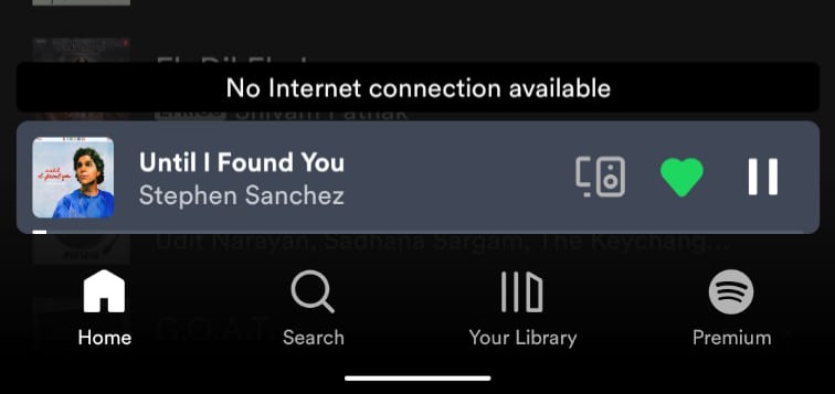 spotify screenshot; How to fix spotify no internet connection