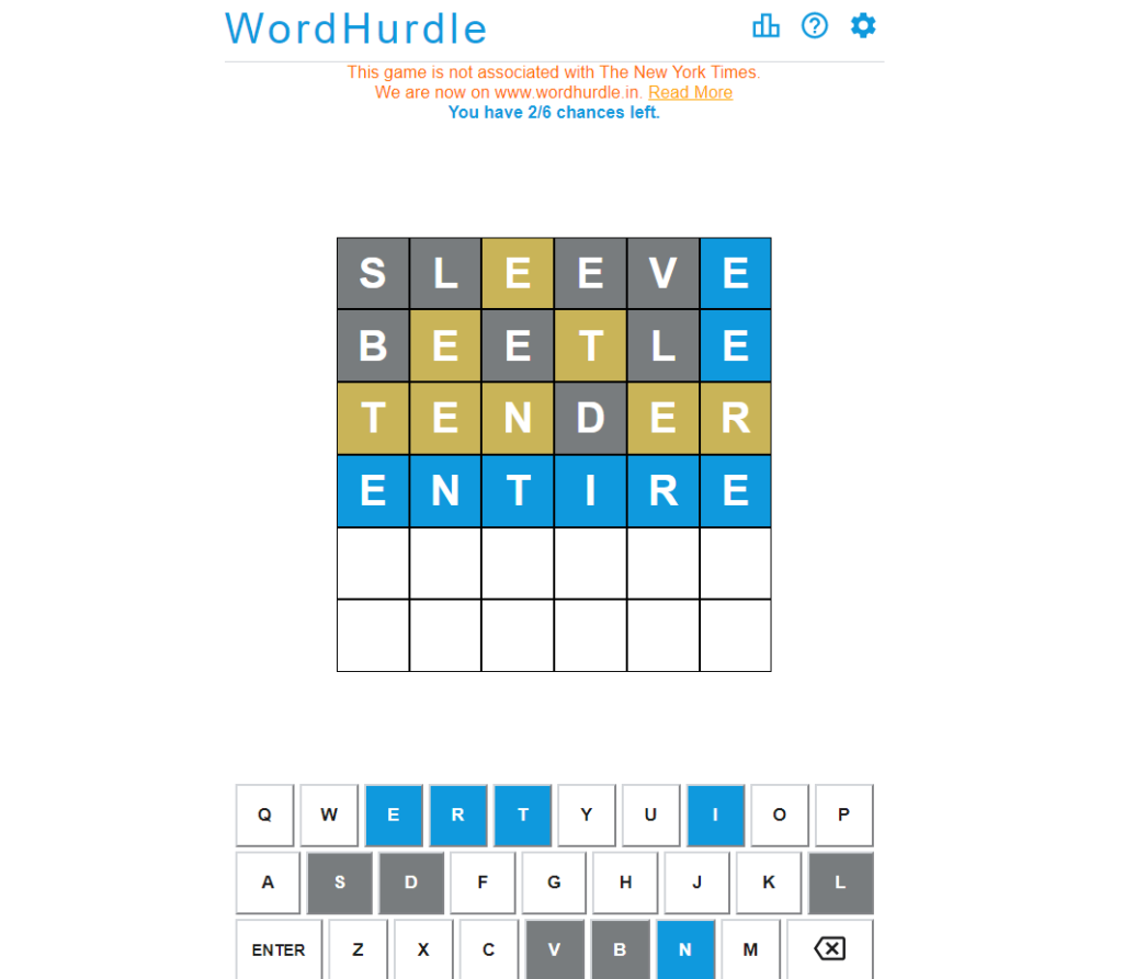 Evening Word Hurdle Answer of April 19, 2022 
