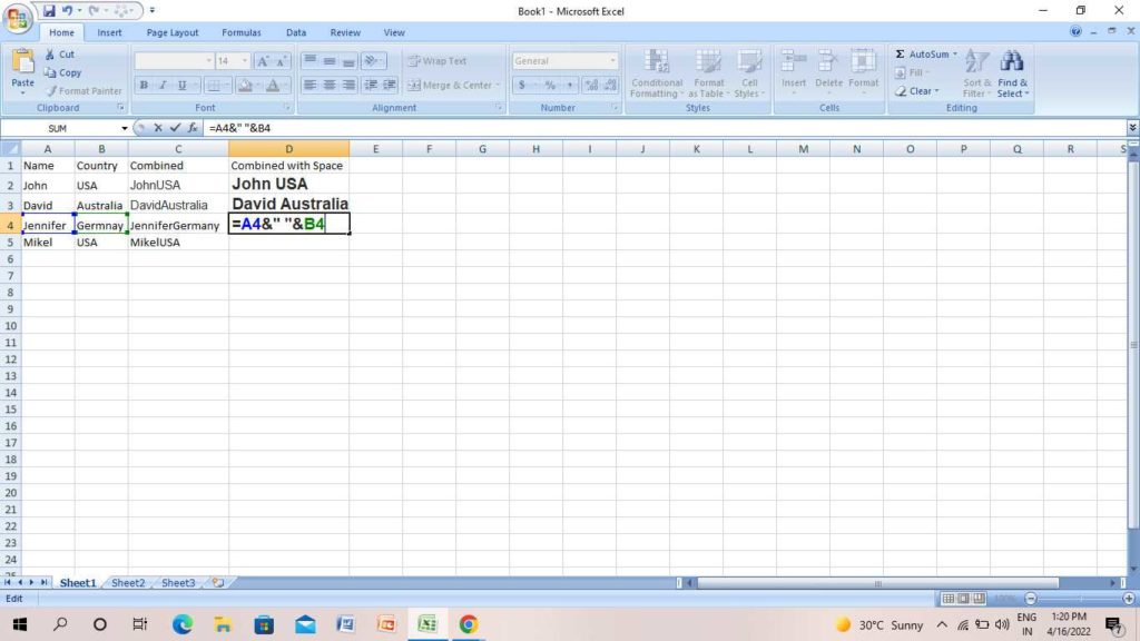 How to Merge Two Columns in Microsoft Excel | 7 Methods in 2022