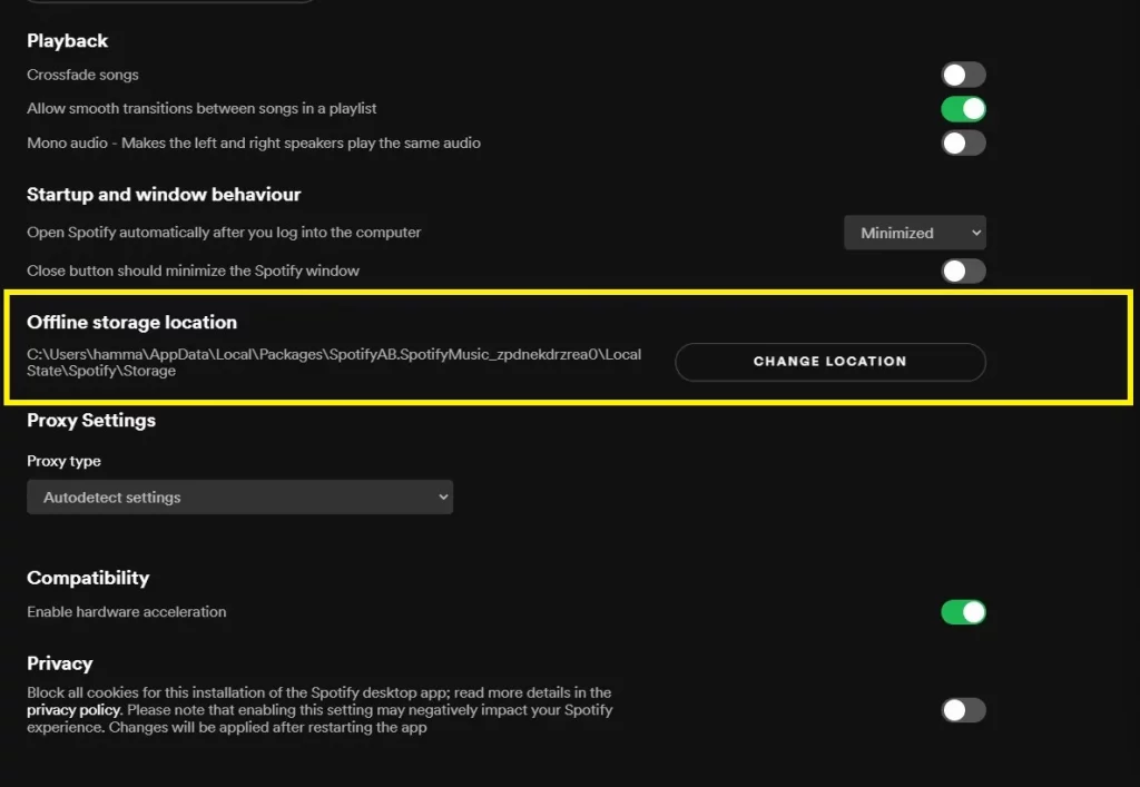 Spotify web screenshot; how to fix spotify no internet connection