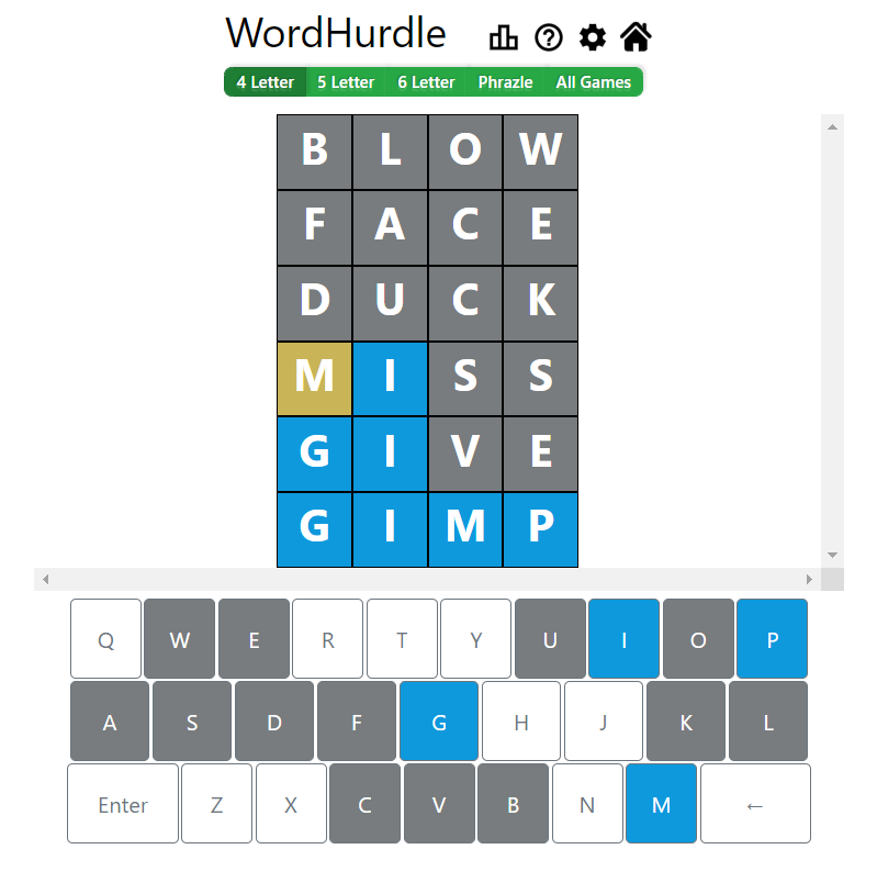 Evening Word Hurdle Answer of May 7, 2022, 4-letter word 