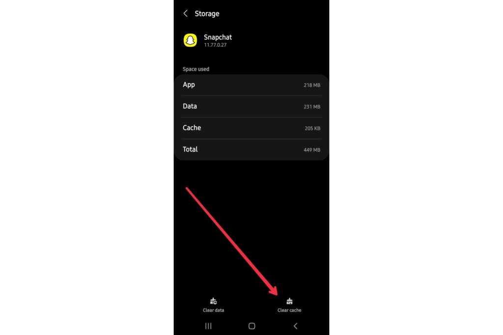 Clear cashe ; How to solve Snapchat tap to load problem