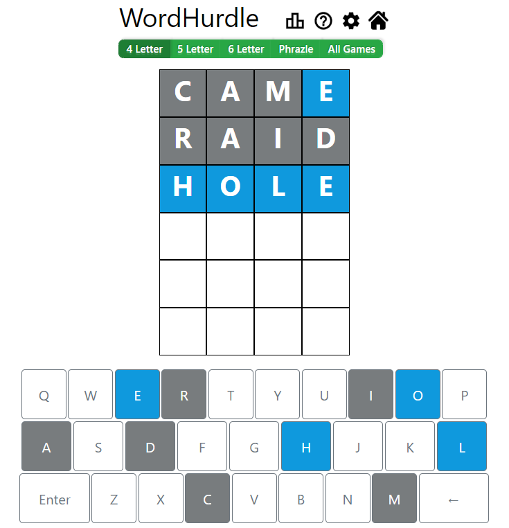 Morning Word Hurdle Answer of May 19, 2022, 4-Letter Word