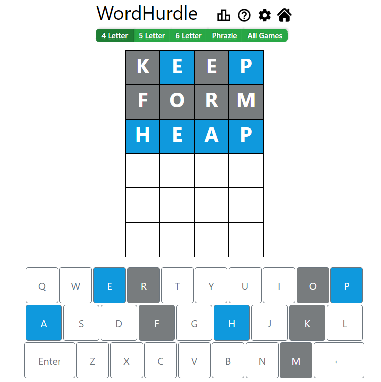 Morning Word Hurdle Answer of May 25, 2022, 4-Letter Word