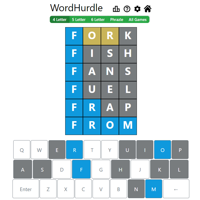 Morning Word Hurdle Answer of May 26, 2022, 4-Letter Word